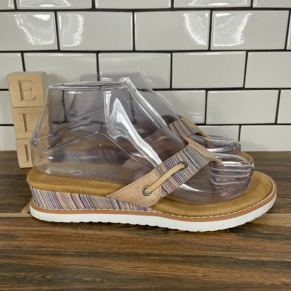 Skechers BOBS Desert Kiss Bohemian Women's Size 6 Shoes Multicolor Thong Sandals - Picture 3 of 12